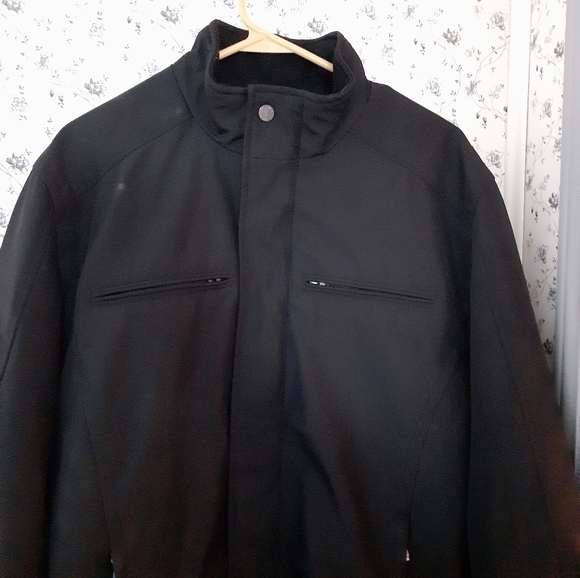 Structure Faux Leather Mens Moto Jacket Large - Picture 2 of 9